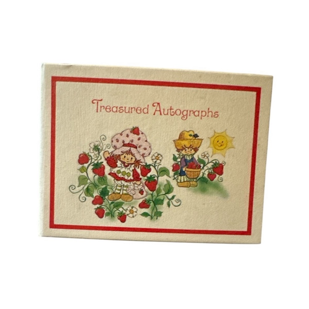 Vintage Treasured Autographs Strawberry Shortcake Blank Autograph Book